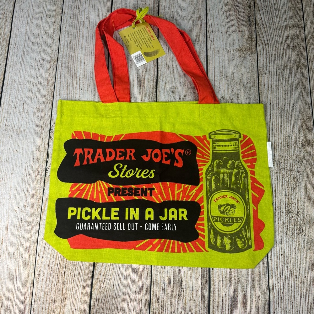 NWT Trader Joe's Pickle Tote Bag